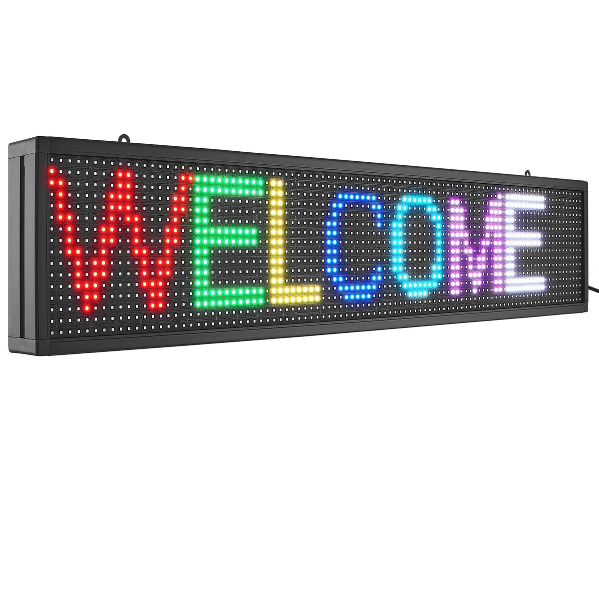 Programmable LED Sign P10 | Full Colour Scrolling Display Panel 99x19cm | WiFi & USB Control | Custom Text & Animation for Shops, Businesses & Events