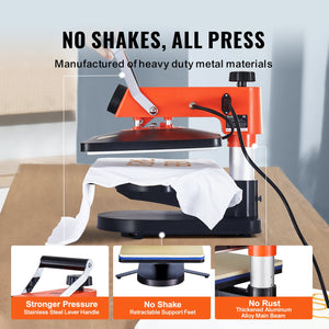 Heat Press Machine | 12x15" 5-in-1 Sublimation Transfer Press