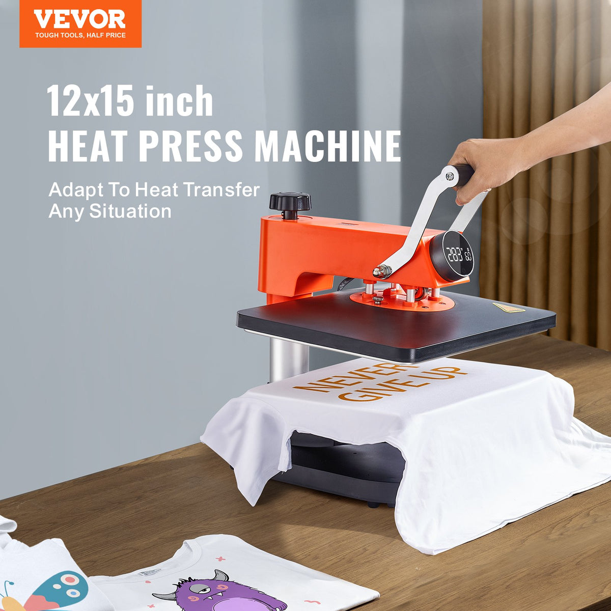 Heat Press Machine | 12x15" 8-in-1 Sublimation Transfer Press