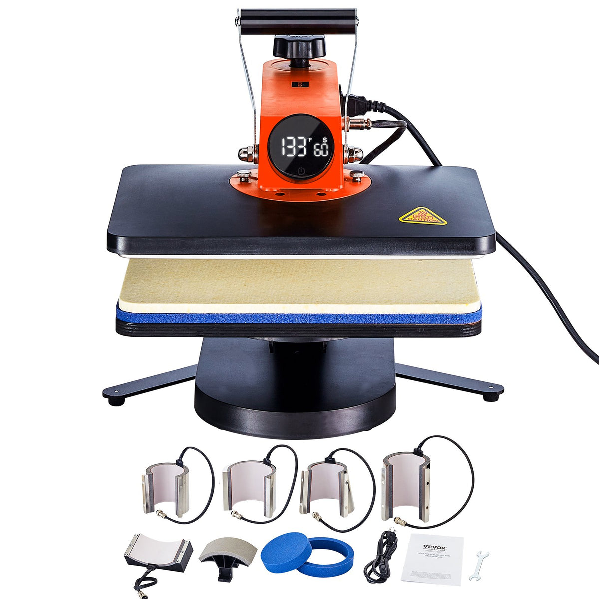 Heat Press Machine | 12x15" 8-in-1 Sublimation Transfer Press