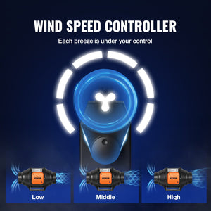 Inline Duct Fan | 102mm 129.7 CFM Ventilation Booster | Variable Speed AC Motor for Grow Tents