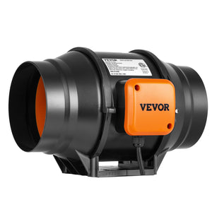 Inline Duct Fan | 152mm 323.7 CFM Ventilation Booster | Variable Speed AC Motor for Hydroponics