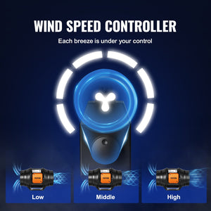 Inline Duct Fan | 152mm 323.7 CFM Ventilation Booster | Variable Speed AC Motor for Hydroponics