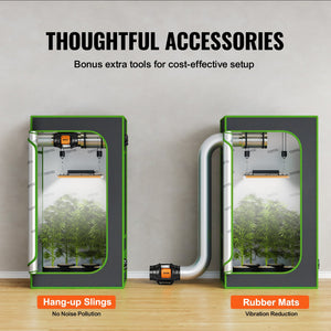 Inline Duct Fan | 152mm 323.7 CFM Ventilation Booster | Variable Speed AC Motor for Hydroponics