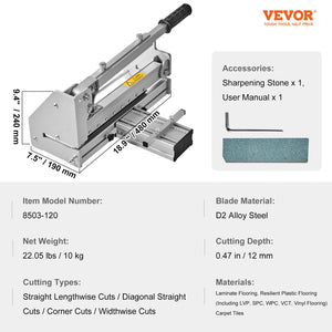 Vinyl Plank Cutter | 330mm Floor Cutter for Laminate, Hardwood & PVC | Cuts Up to 12mm Depth Effortlessly