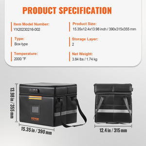 Fireproof Document Box | Lockable Fireproof & Waterproof File Bag | 450x140x315mm for Money, Documents & Jewelry