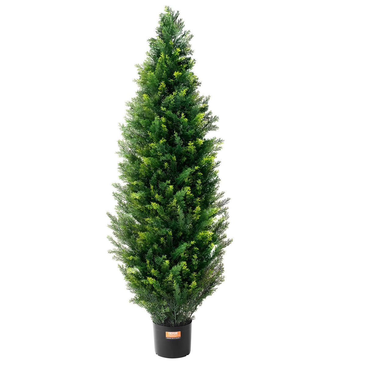 Artificial Cedar Topiary Tree | 2 Pack 4ft Faux UV-Resistant Plants | Indoor Outdoor Decor