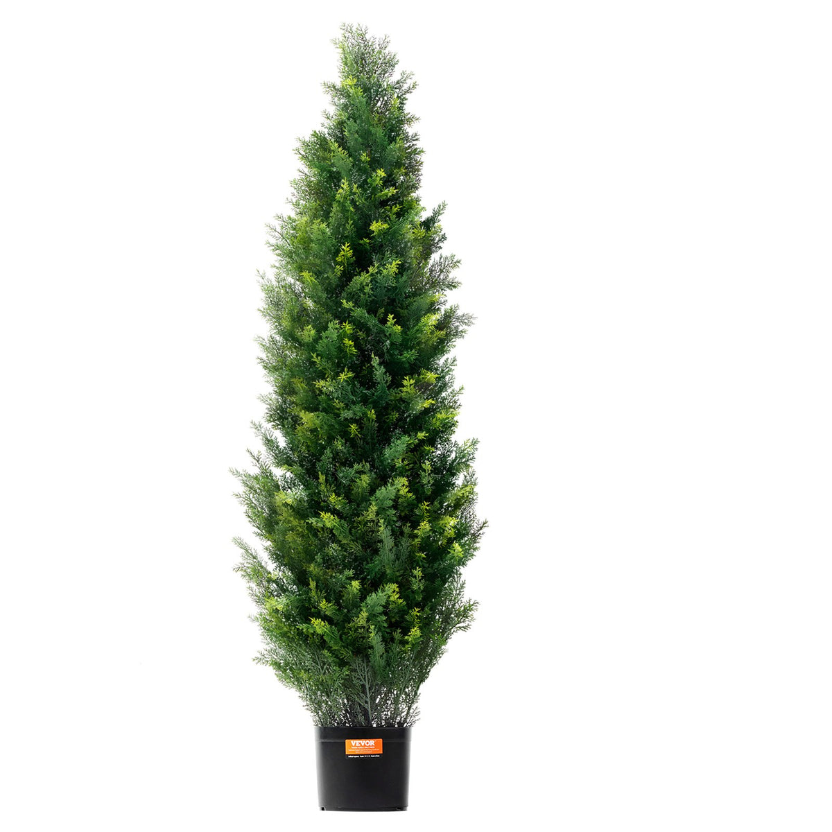 Artificial Cedar Topiary Tree | 2 Pack 4ft Faux UV-Resistant Plants | Indoor Outdoor Decor