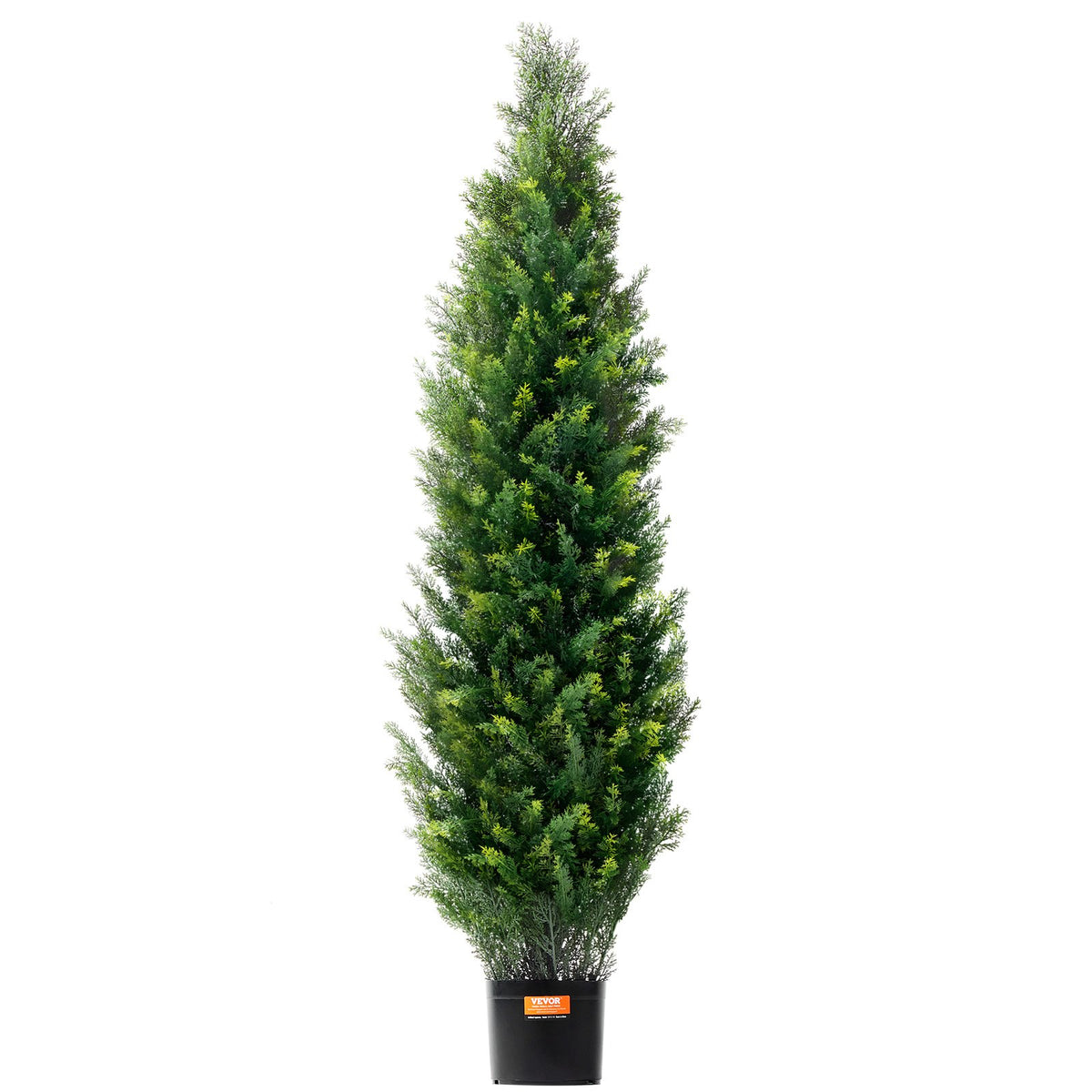 Artificial Cedar Topiary Tree | 2 Pack 5ft Faux UV-Resistant Plants | Indoor Outdoor