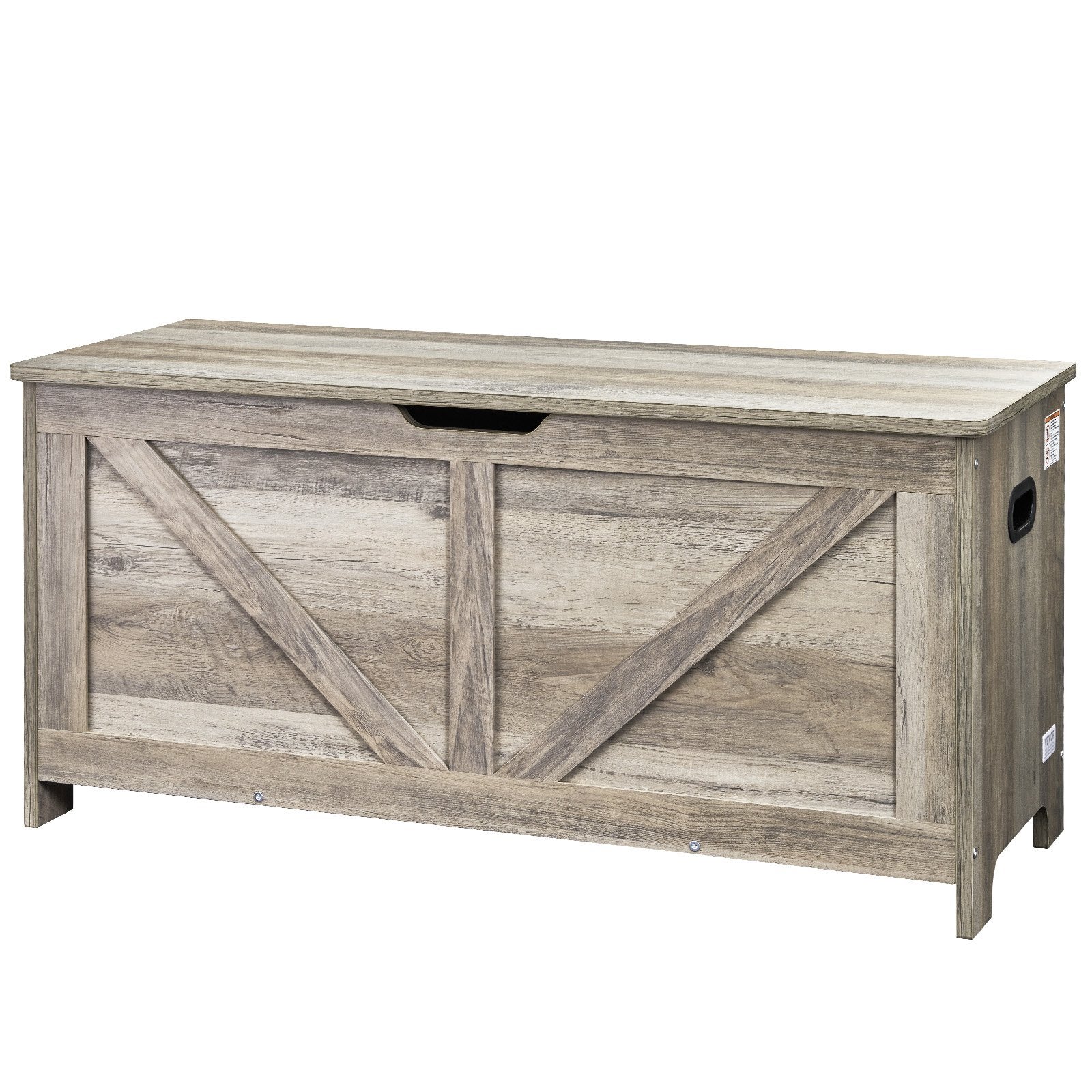 Toy Storage Bench | Wooden 38.98"x15.55"x18.9" Chest for Kids Toys | Grey