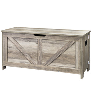 Toy Storage Bench | Wooden 38.98"x15.55"x18.9" Chest for Kids Toys | Grey