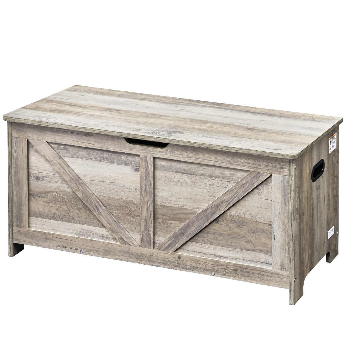 Toy Storage Bench | Wooden 38.98"x15.55"x18.9" Chest for Kids Toys | Grey
