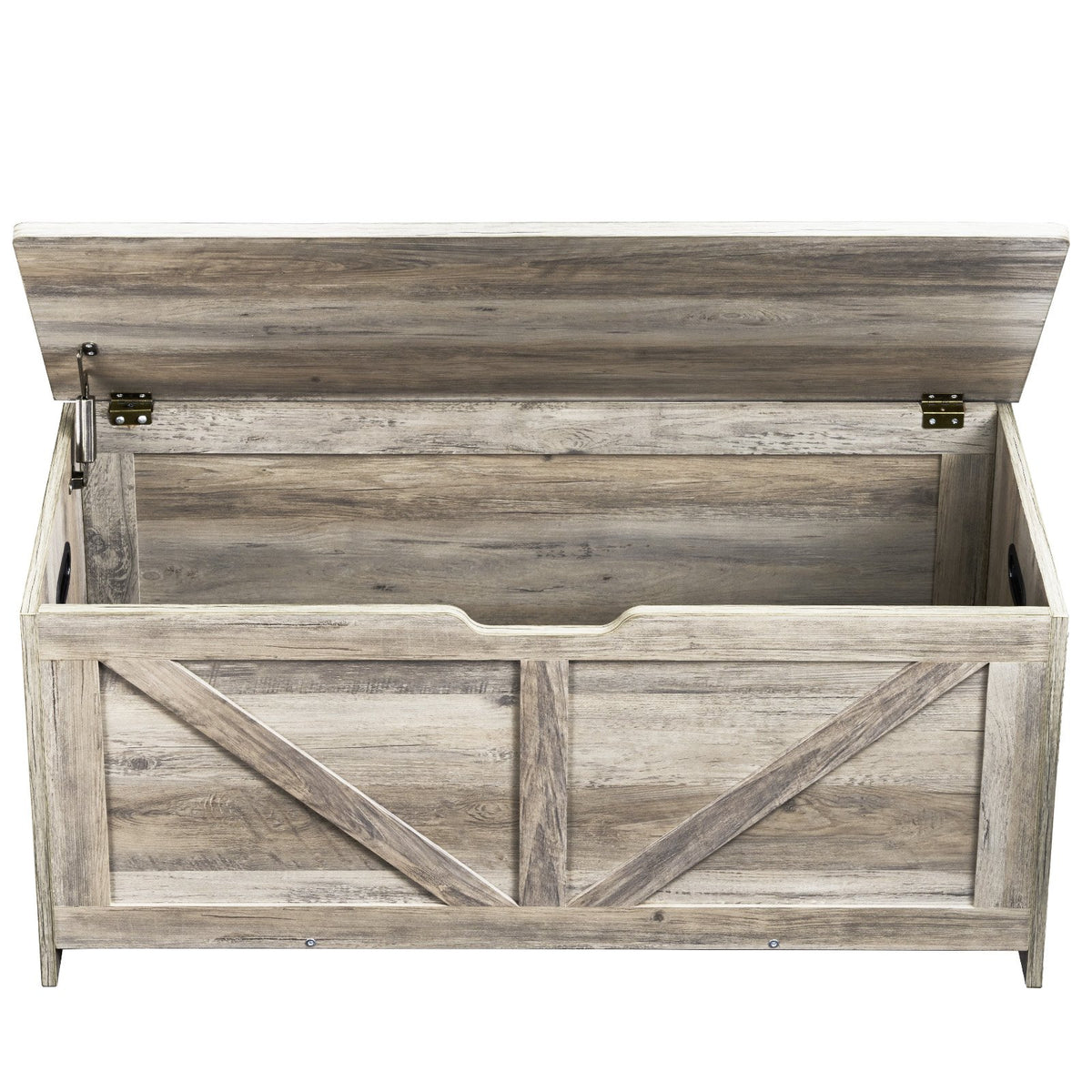 Toy Storage Bench | Wooden 38.98"x15.55"x18.9" Chest for Kids Toys | Grey