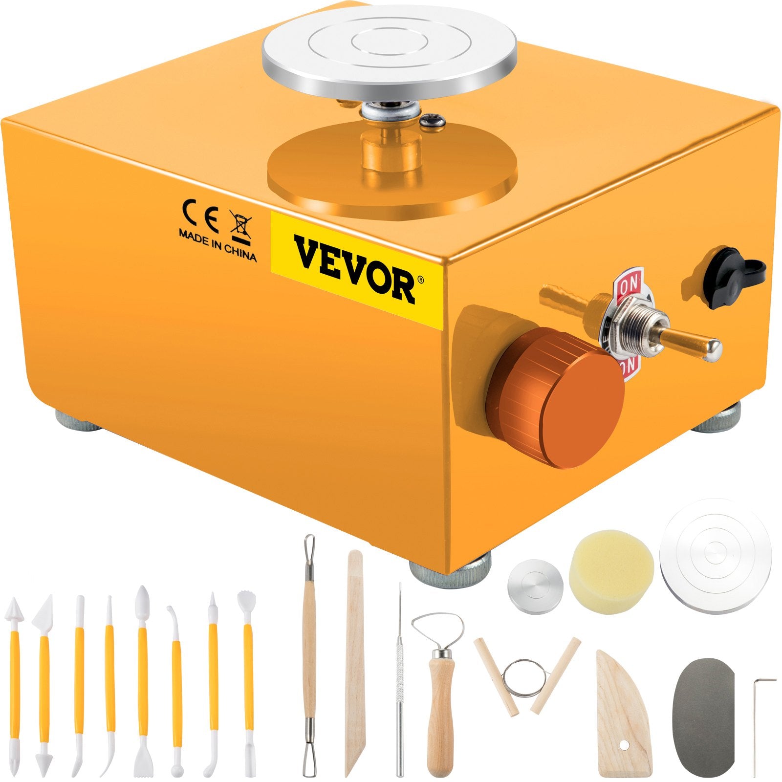 Mini Pottery Wheel 30W | 0-2000RPM Electric Clay Sculpting Kit