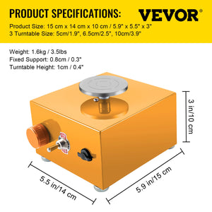 Mini Pottery Wheel 30W | 0-2000RPM Electric Clay Sculpting Kit