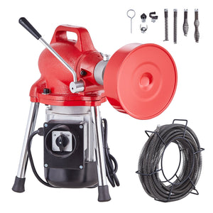 Drain Cleaner Machine | 66ft x 5/8" 250W Sectional Snake Auger