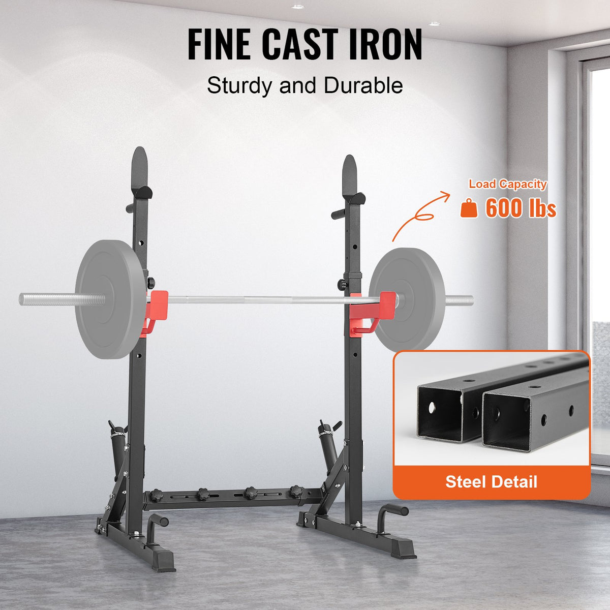 Squat Rack | Adjustable Heavy Duty Barbell Power Stand