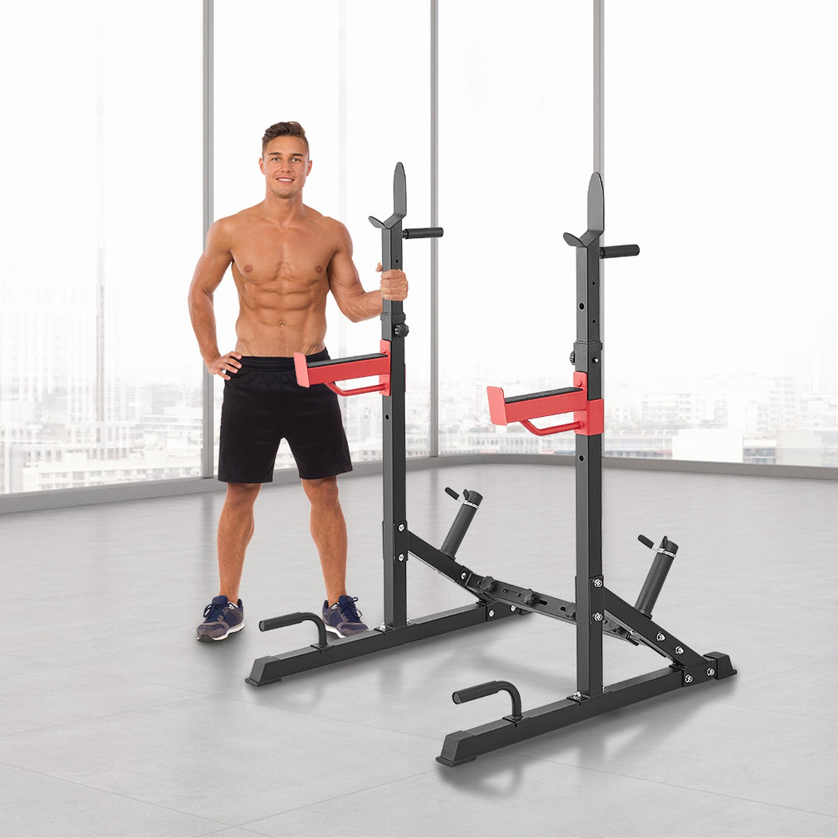 Squat Rack | Adjustable Heavy Duty Barbell Power Stand