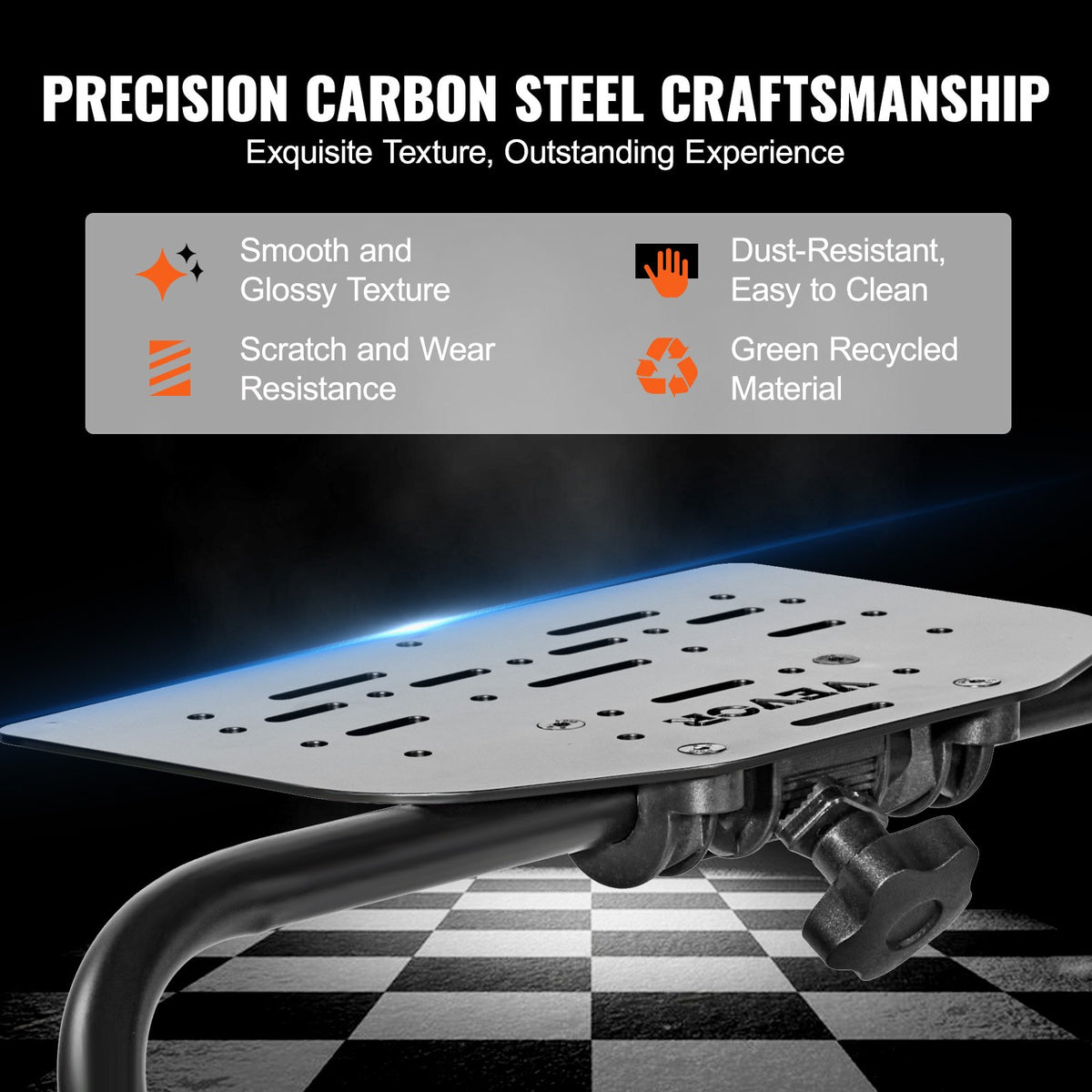 Racing Wheel Stand | Foldable Height Adjustable Base | For Logitech & Thrustmaster GT/Formula Seating