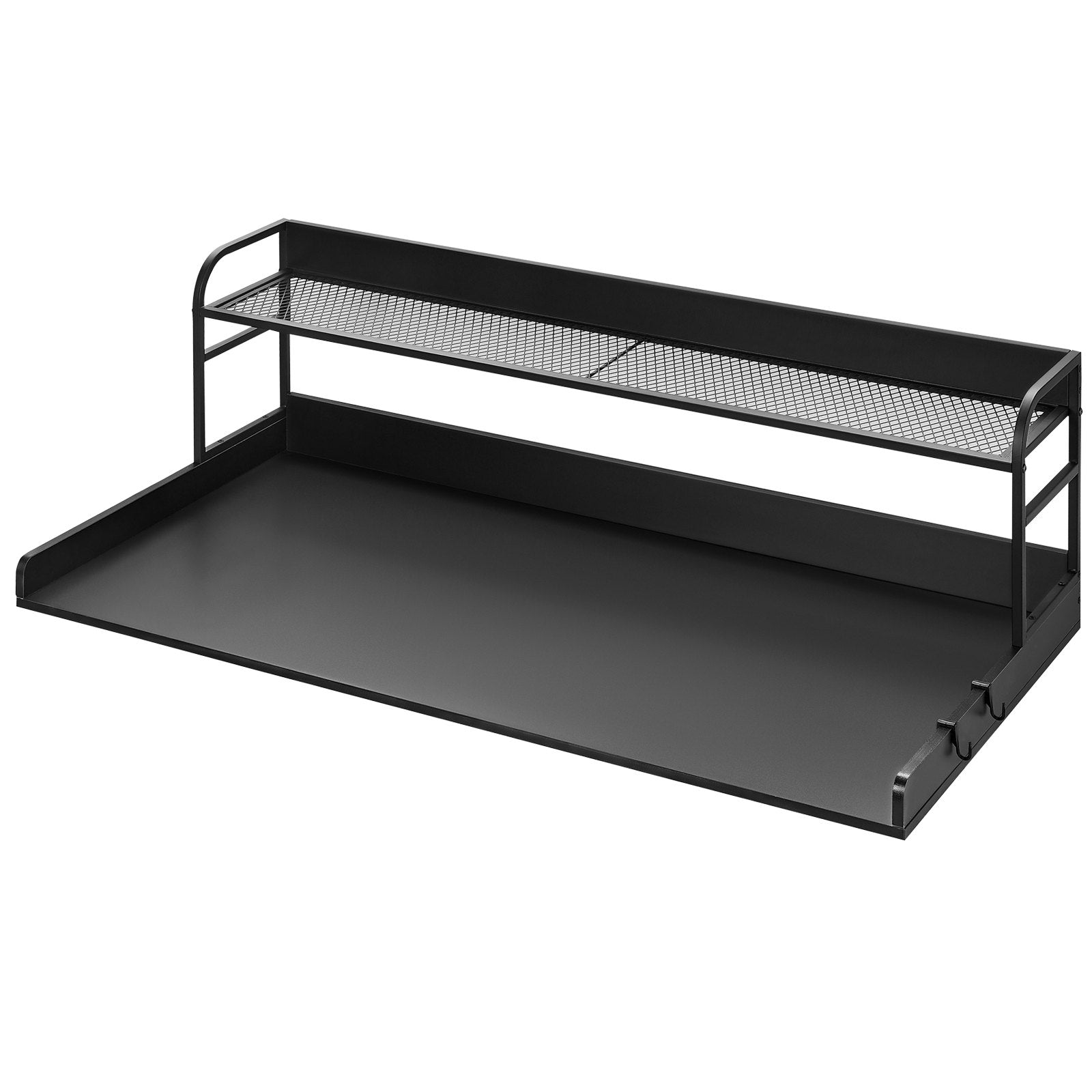Washer Dryer Countertop | 54x27" Wooden Cover with Storage Shelf | Black
