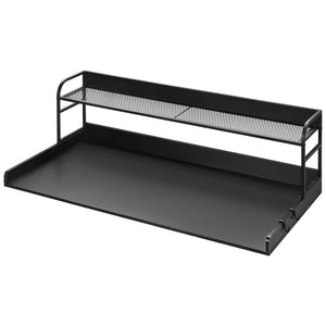Washer Dryer Countertop | 54x27" Wooden Cover with Storage Shelf | Black