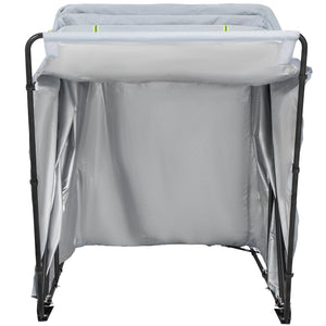 Basket Truck 8 Bushel | Steel Frame Canvas Laundry Cart with Wheels | For Hotels, Homes & Hospitals