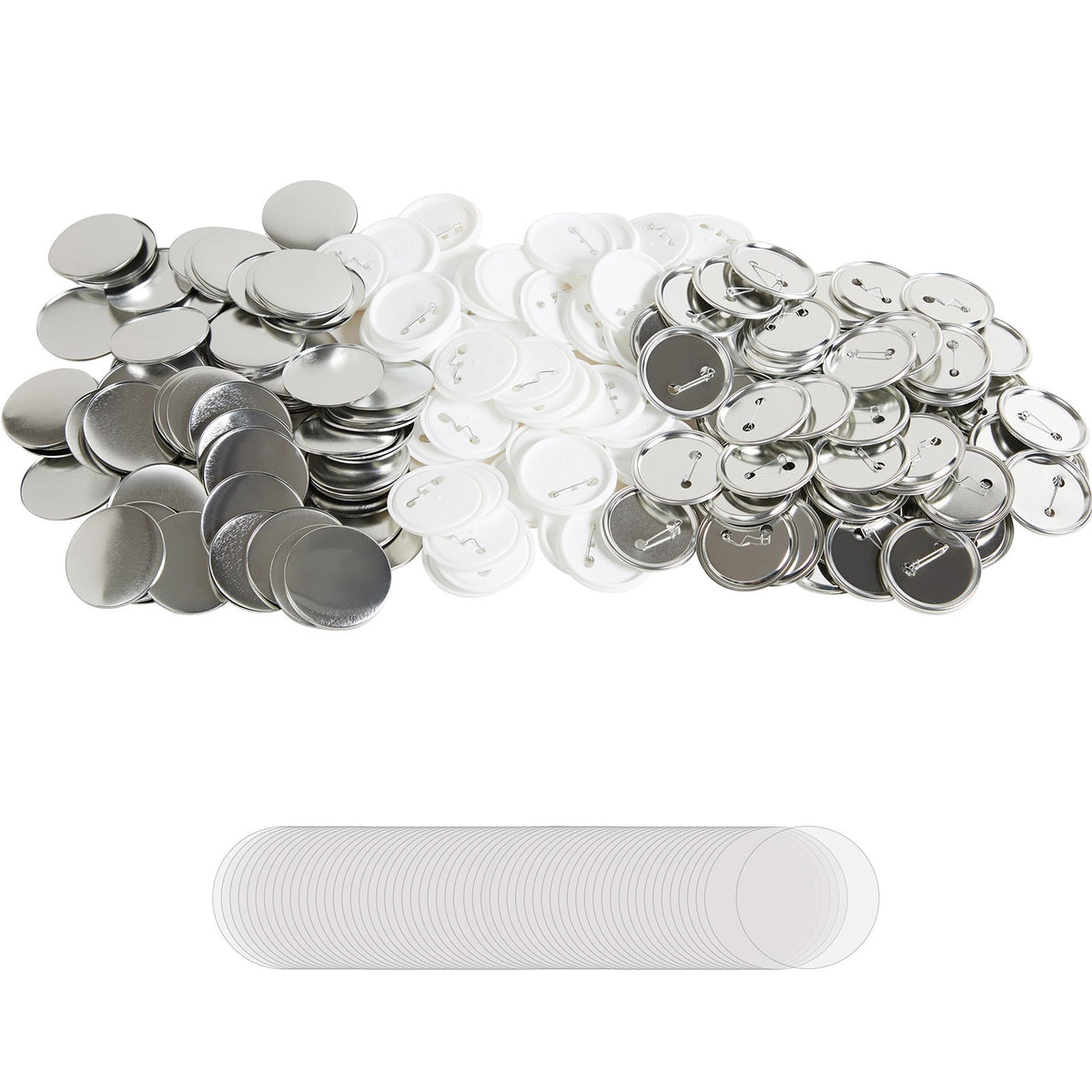 Button Badge Supplies | 2.25" (58mm) Parts for Button Maker Machine | 500 Sets