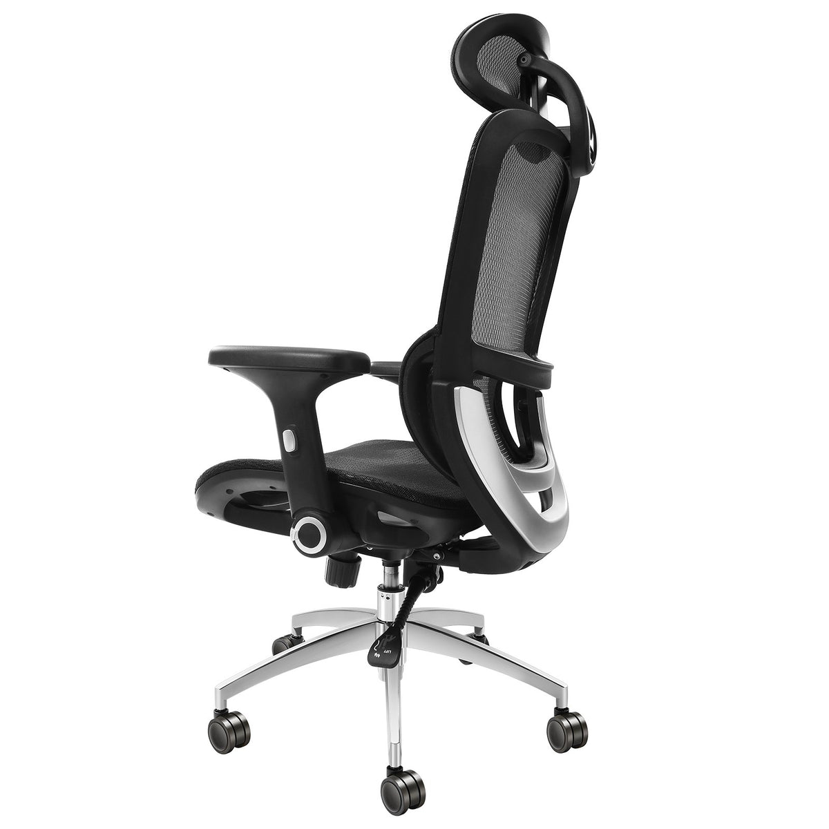 Mesh Office Chair | Adjustable High Back Desk Chair with Lumbar Support & Headrest | Swivel Task Chair