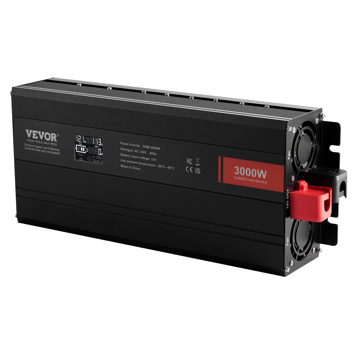 Modified Sine Wave Inverter 3000W | DC 12V to AC 230V | LCD Display | CE/FCC Certified