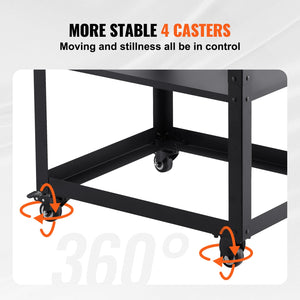 Planer Stand 45kg Capacity | 3-Height Adjustable Table with Casters & Storage | Fits Most Planers, Saws & Benchtop Tools