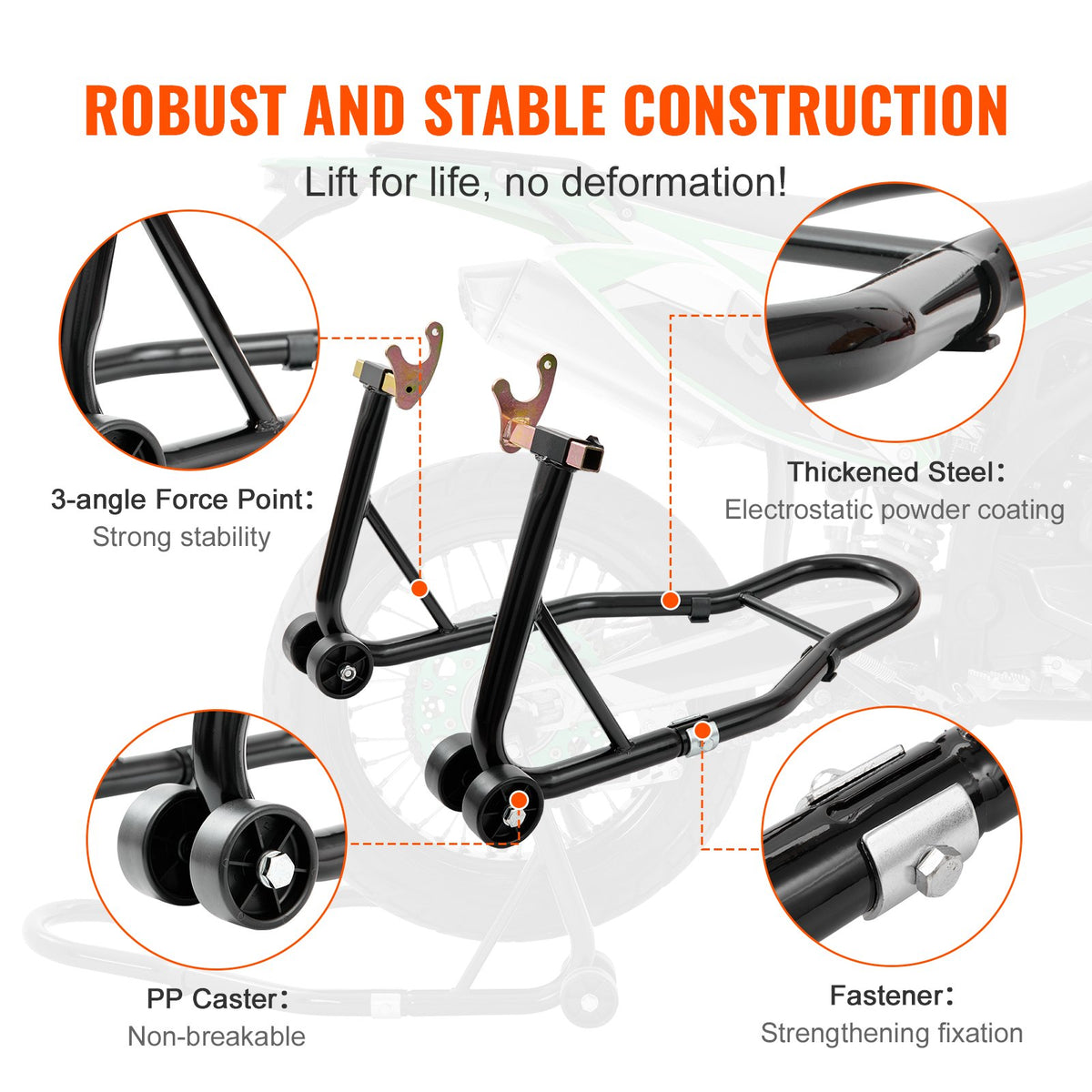 Motorcycle Rear Stand | 850 lbs Paddock Swingarm Lift