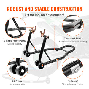 Motorcycle Rear Stand | 850 lbs Paddock Swingarm Lift