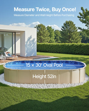 Oval Pool Liner | 15x30 ft Unibead 52" Wall Height Liner