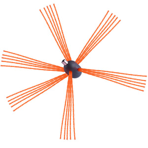 Chimney Sweep Kit 9m | 9 Nylon Rods with 360° Brush & Accessories | Fits Most Fireplace Flues