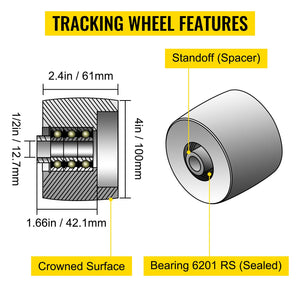 Belt Knife Grinder Wheel Set | 2"x72" Kit with 5" Drive, 4" Track & 2" Idler Wheels