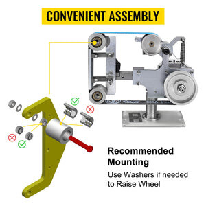 Belt Knife Grinder Wheel Set | 2"x72" Kit with 5" Drive, 4" Track & 2" Idler Wheels