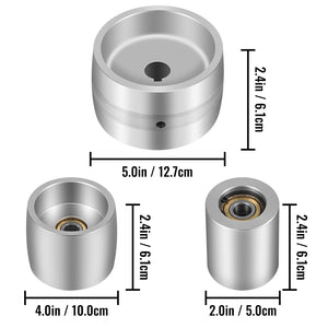 Belt Knife Grinder Wheel Set | 2"x72" Kit with 5" Drive, 4" Track & 2" Idler Wheels