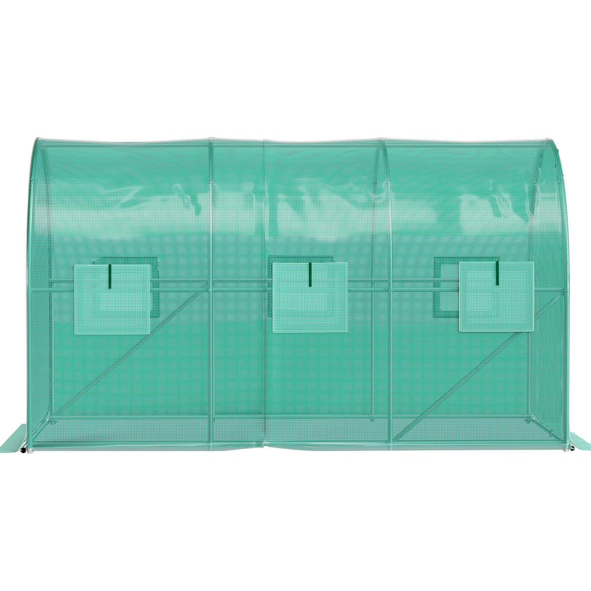 Walk-in Tunnel Greenhouse | 12x7x7 ft | Galvanised Frame & Waterproof Cover