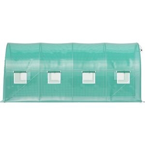 Walk-in Tunnel Greenhouse | 15x7x7 ft | Galvanised Frame & Waterproof Cover