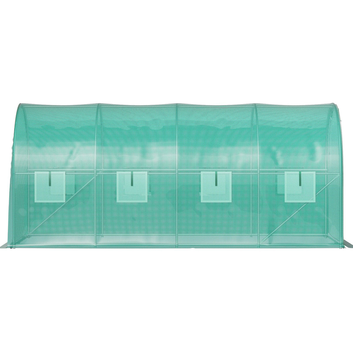 Walk-in Tunnel Greenhouse | 15x7x7 ft | Galvanised Frame & Waterproof Cover