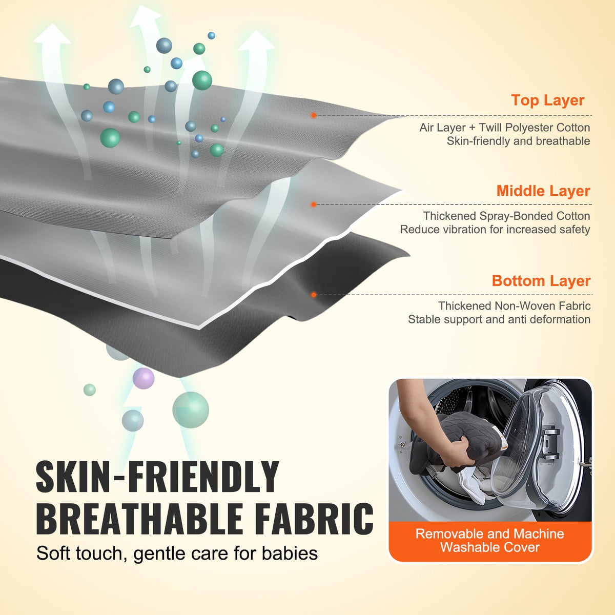 Baby Bouncer Seat | Folding Chair with 2 Recline Positions (Variant 2)