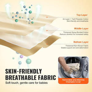 Baby Bouncer Seat | Folding 0–9 Month Infant Chair with Toy Bar