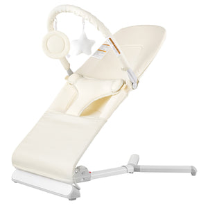 Baby Bouncer Seat | Folding 0–9 Month Infant Chair with Toy Bar