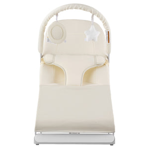 Baby Bouncer Seat | Folding 0–9 Month Infant Chair with Toy Bar