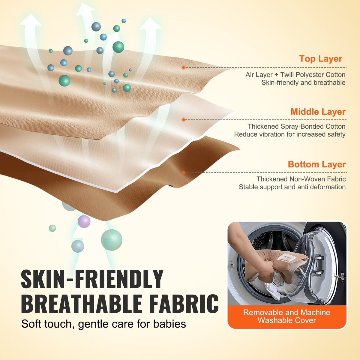 Baby Bouncer Seat | Folding Infant Chair with 2 Recline Positions