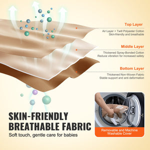 Baby Bouncer Seat | Folding Infant Chair with 2 Recline Positions