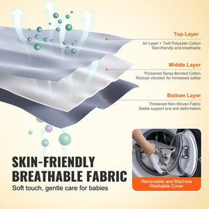 Baby Bouncer Seat | Folding Baby Chair with Toy Bar | Suitable for 0-9 Months