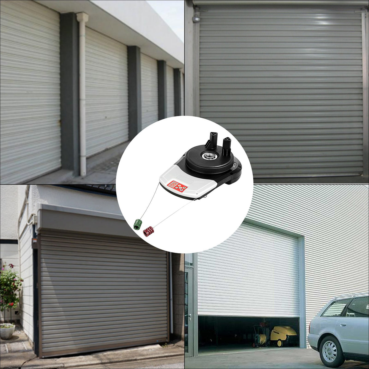 Garage Roller Door Opener 800N | Electric Roller Gate Kit with 2 Remotes | 220V | For Residential & Commercial Garage Doors
