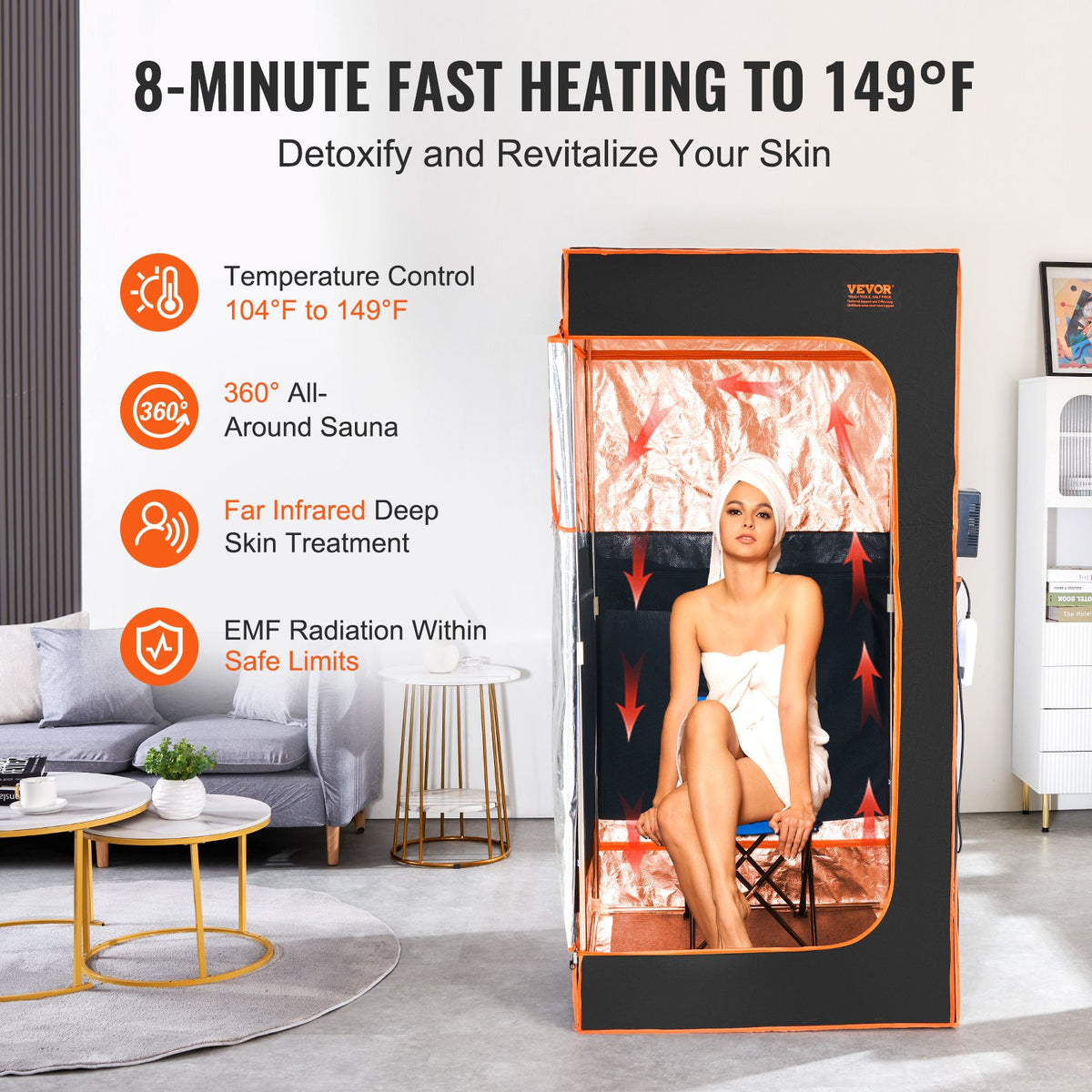 Sauna Tent | Far Infrared 1400W Portable Spa for Weight Loss & Detox