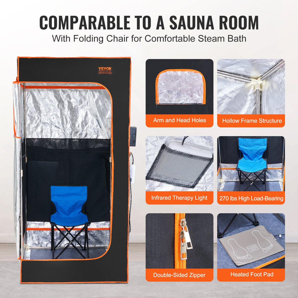 Sauna Tent | Far Infrared 1400W Portable Spa for Weight Loss & Detox